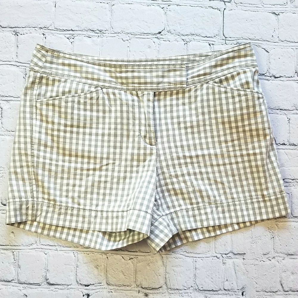 Ann Taylor Petite Signature Checker Shorts Sz 6P